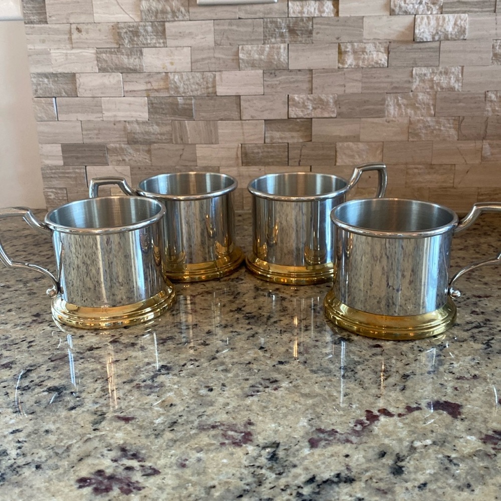 Early American Pewter By Web cups